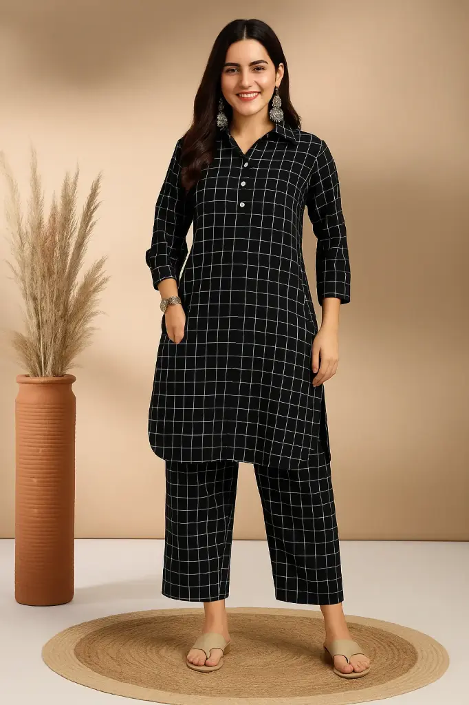 Noir Edge Co-ord Set – Black Power Fit Two-Piece with Urban Vibe